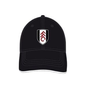 Fulham FC Unisex Adult Super Core Crest Baseball Cap / Black
